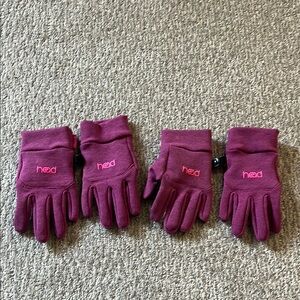 Head Purple Mittens Insulated Weather-Resistant